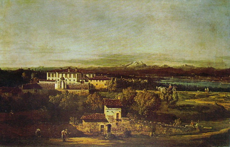 Bellotto: Gazzada - Villa Melzi, cm. 65 x 100, Pinacoteca di Brera Milano